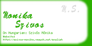 monika szivos business card